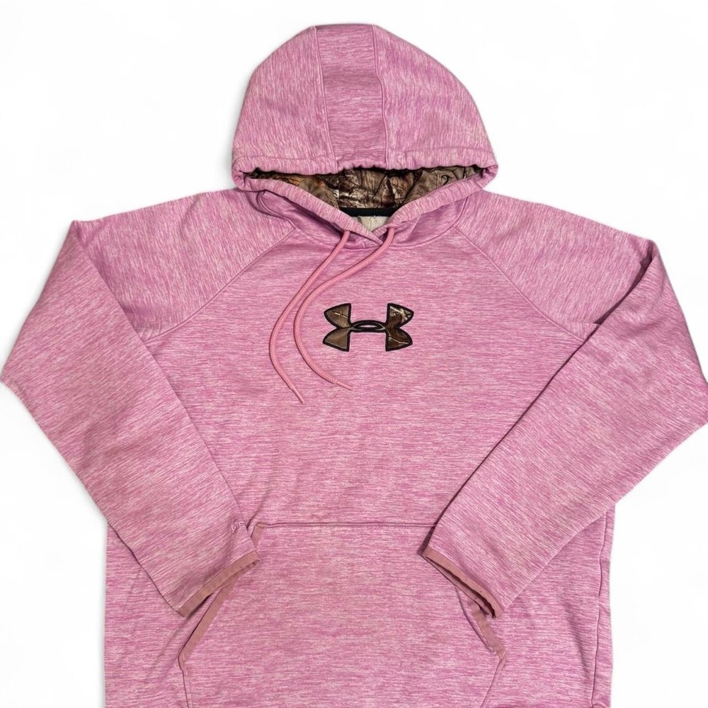 Girls UA Athletic Pink Camo Active 
Polyester Classic Hoodie Size Medium